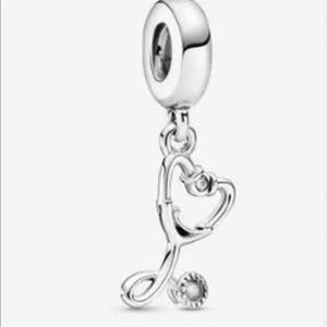 NEW•Silver Stethoscope DIY charm